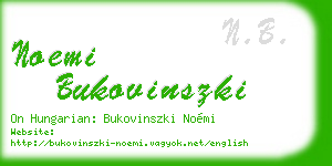 noemi bukovinszki business card