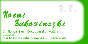 noemi bukovinszki business card